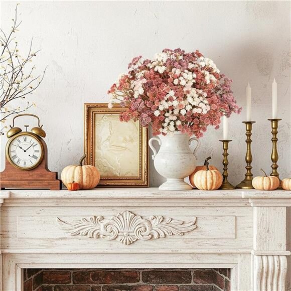 Baby Breath Flowers Fall Flowers Artificial Bulk,10Pcs FallDecor Fake Gypsophila - Picture 5 of 7